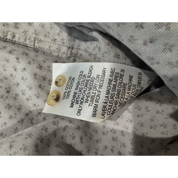 Ben Sherman Men’s Gray Floral Button-Down Shirt Size M – 100% Cotton Dress Shirt - Picture 5 of 5